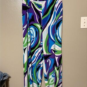 Vibrant Abstract Wide-Leg Pants